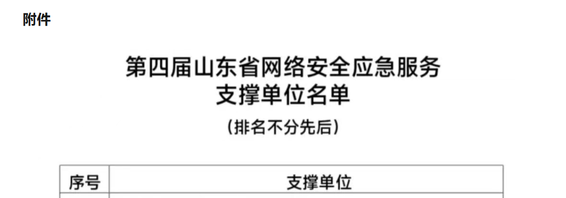 【喜报】三泽信息入选“第四届山东省网络安全应急服务支撑单位”！